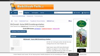 
                            6. BILDmobil - Keine SMS Einstellung erhalten | Handy Forum ...