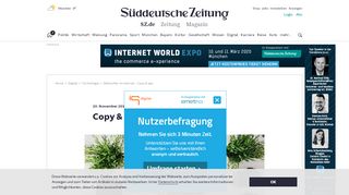 
                            8. Bildrechte im Internet - Copy & pay - Digital - Süddeutsche.de