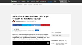 
                            1. Bildschirm drehen: Windows steht Kopf – So dreht Ihr den Monitor ...