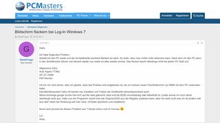
                            4. Bildschirm flackern bei Log-In Windows 7 | Computer PC Forum auch ...