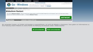 
                            10. Bildschirm flackert Windows 7 Forum - go-windows.de