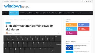 
                            5. Bildschirmtastatur bei Windows 10 aktivieren - Windowspower.de