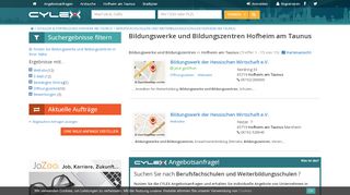 
                            13. Bildungswerke und Bildungszentren Hofheim am Taunus - im CYLEX ...