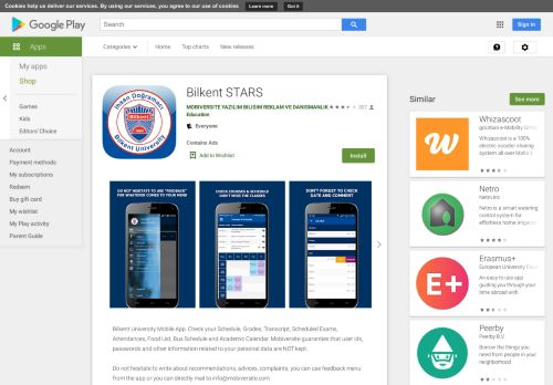 
                            12. Bilkent STARS - Google Play'de Uygulamalar