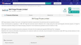 
                            12. Bill Forge Private Limited - Manufacturer from Jigani, Bengaluru, India ...