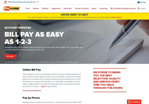 
                            6. Bill Pay | Pay Your Bill Online - Les Schwab