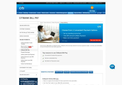 
                            12. Bill Payment, Online Bill Pay Services - Citi India - Citibank India