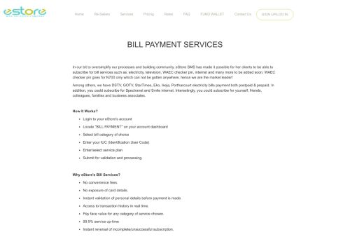 
                            13. bill payment services - eStoresms
