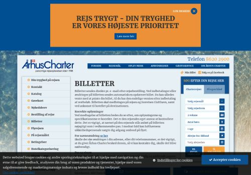 
                            3. Billetter - Århus Charter