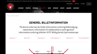 
                            2. Billetter - FC Midtjylland