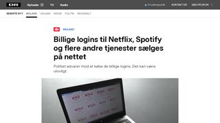 
                            11. Billige logins til Netflix, Spotify og flere andre tjenester sælges på nettet