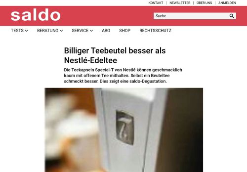 
                            6. Billiger Teebeutel besser als Nestlé-Edeltee - Artikel - www.saldo.ch