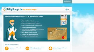 
                            9. billigfluege.de Mastercard GOLD – so sparen Sie beim Buchen!