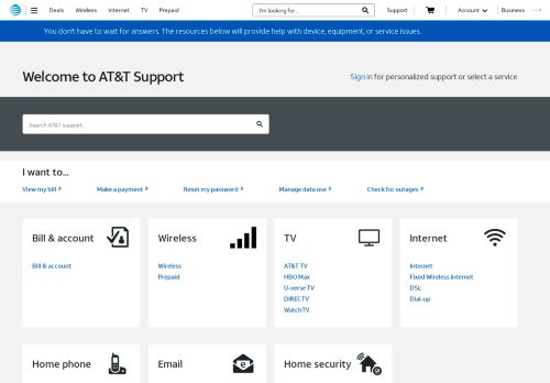 
                            9. Billing & account support for Landline - Home phone customers - AT&T