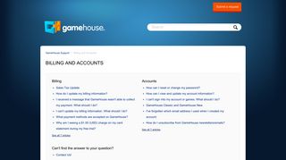 
                            4. Billing and Accounts – GameHouse Support