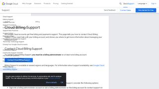 
                            2. Billing and Payments Support | Support | Google Cloud