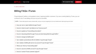 
                            8. Billing FAQs: iTunes - Netflix Help Center