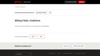 
                            11. Billing FAQs: Vodafone - Netflix Help Center