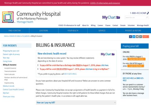 
                            13. Billing & insurance - Community Hospital of the Monterey Peninsula