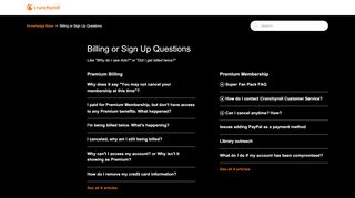 
                            2. Billing or Sign Up Questions – Knowledge Base - Crunchyroll