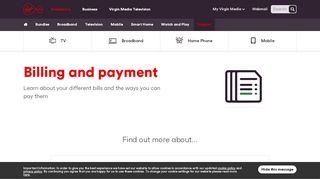 
                            13. Billing & Payment | Customer Support | Virgin Media Ireland