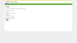 
                            4. Billion Web CMS - Login