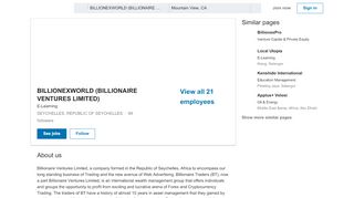 
                            11. BILLIONEXWORLD (BILLIONAIRE VENTURES LIMITED) | ...