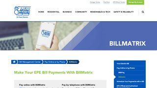 
                            9. BillMatrix Credit Card/Electronic Check Payment - El Paso Electric