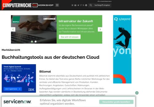 
                            8. Billomat - Marktübersicht: Buchhaltungstools aus der deutschen Cloud ...