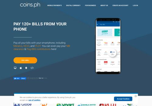 
                            8. Bills Payment for Utilities, Telco, Broadband, and More | Coins.ph