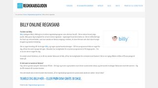 
                            4. Billy online regnskab - Online regnskabsprogrammer