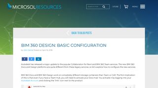 
                            13. BIM 360 Design: Basic Configuration - Microsol Resources