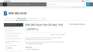 
                            6. BIM 360 Glue Free 30-day Trial - Autodesk Knowledge Network