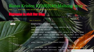 
                            9. Bimas Kristen KEMENAG Malteng 2018: SIMPATIKA ONIINE 2017