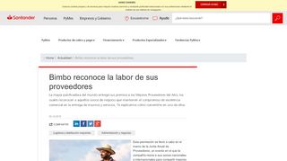 
                            10. Bimbo reconoce la labor de sus proveedores - Santander PyME