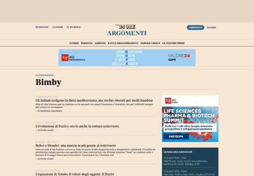 
                            9. Bimby - Ultime notizie su Bimby - Argomenti del Sole 24 Ore