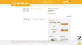 
                            2. BiMEnDiS GmbH & Co. KG | Pellethändler - HeizPellets24