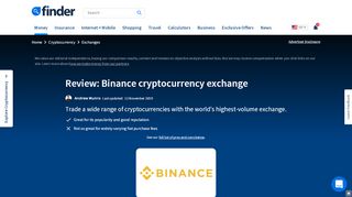 
                            9. Binance crypto exchange review 2019 | Features & fees | finder.com