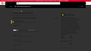 
                            7. Binance experiencing 500 error? : BinanceExchange - Reddit