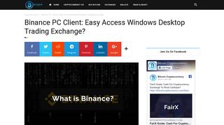 
                            6. Binance PC Client Guide: Easy Access Windows Desktop Trading ...