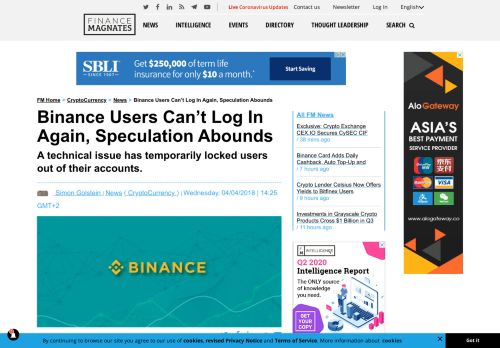 
                            13. Binance Users Can't Log In Again, Speculation Abounds | Finance ...