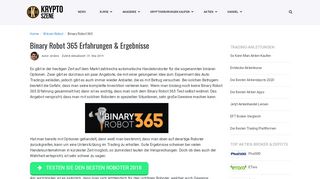 
                            8. Binary Robot 365 Erfahrungen | Die ERGEBNISSE des 250 € Tests