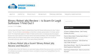 
                            6. Binary Robot 365 Review :- Is Scam Or Legit Software ? Find Out !!