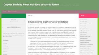 
                            4. binatex como jogar e investir estratégia - Opções binárias Forex ...