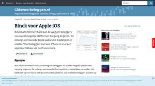 
                            10. Binck beleggingsapplicatie app voor Apple iPhone en iPad