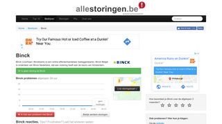 
                            7. Binck storing? Actuele storingen en problemen | Allestoringen