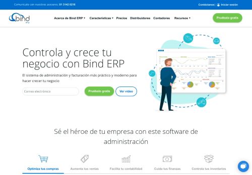 
                            3. Bind ERP: Sistema ERP en la nube para PYMES en México