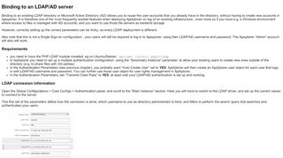 
                            4. Binding to an LDAP/AD server | Pydio - Hochstaffl