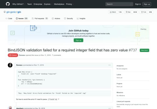 
                            10. BindJSON validation failed for a required integer field that has zero ...