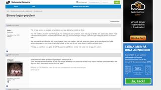 
                            13. Binero login-problem - WN